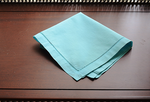 cotton hemstitch handkerchief, Island Paradise colored