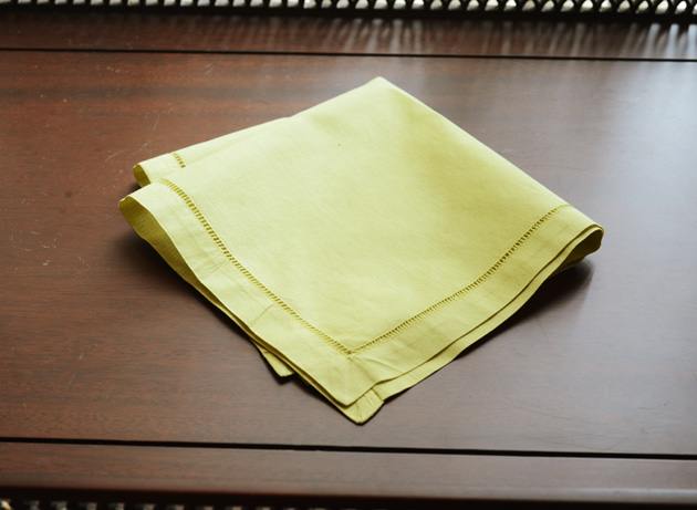 mellow Green hemstitch handkerchief