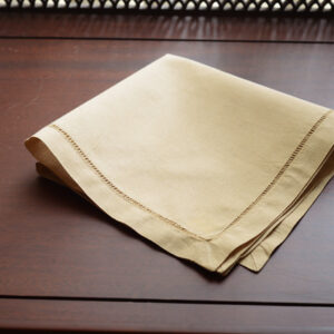 Cotton Hemstitch Handkerchief, Soybean Colored.