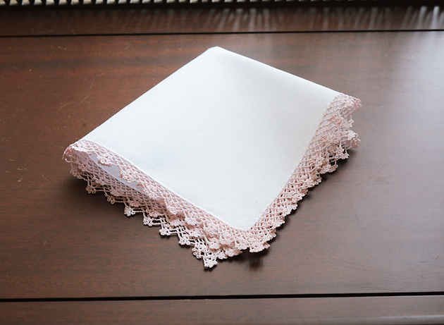 mary Rose Color Lace Trim Handkerchief