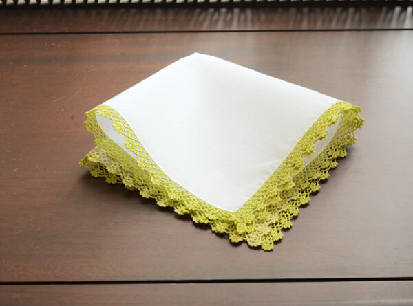 Wild Lime Lace Trims Handkerchief