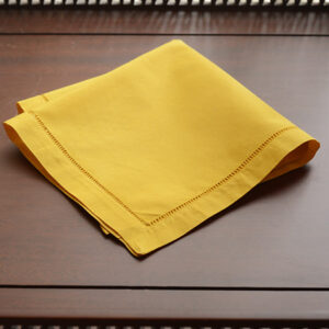 Cotton Hemstitch Handkerchief. Mango Mojita Colored. 13″