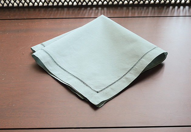 cotton hemstitch handkerchief, state gray colored