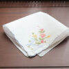 Embroidered Handkerchief with Multicolored Roses