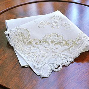 Venetian Lace Handkerchief. 13″x13″