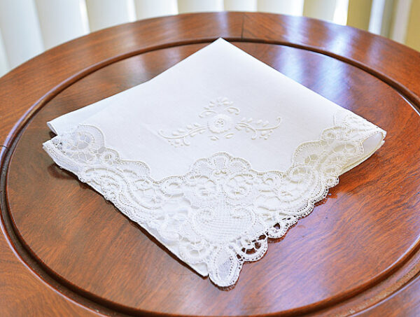 Venetian Lace Handkerchief 17"x17"